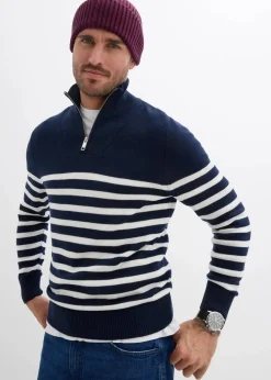 Online Troyer-Pullover aus weichem Baumwollmix Herren Große Größen|Pullover & Strickjacken