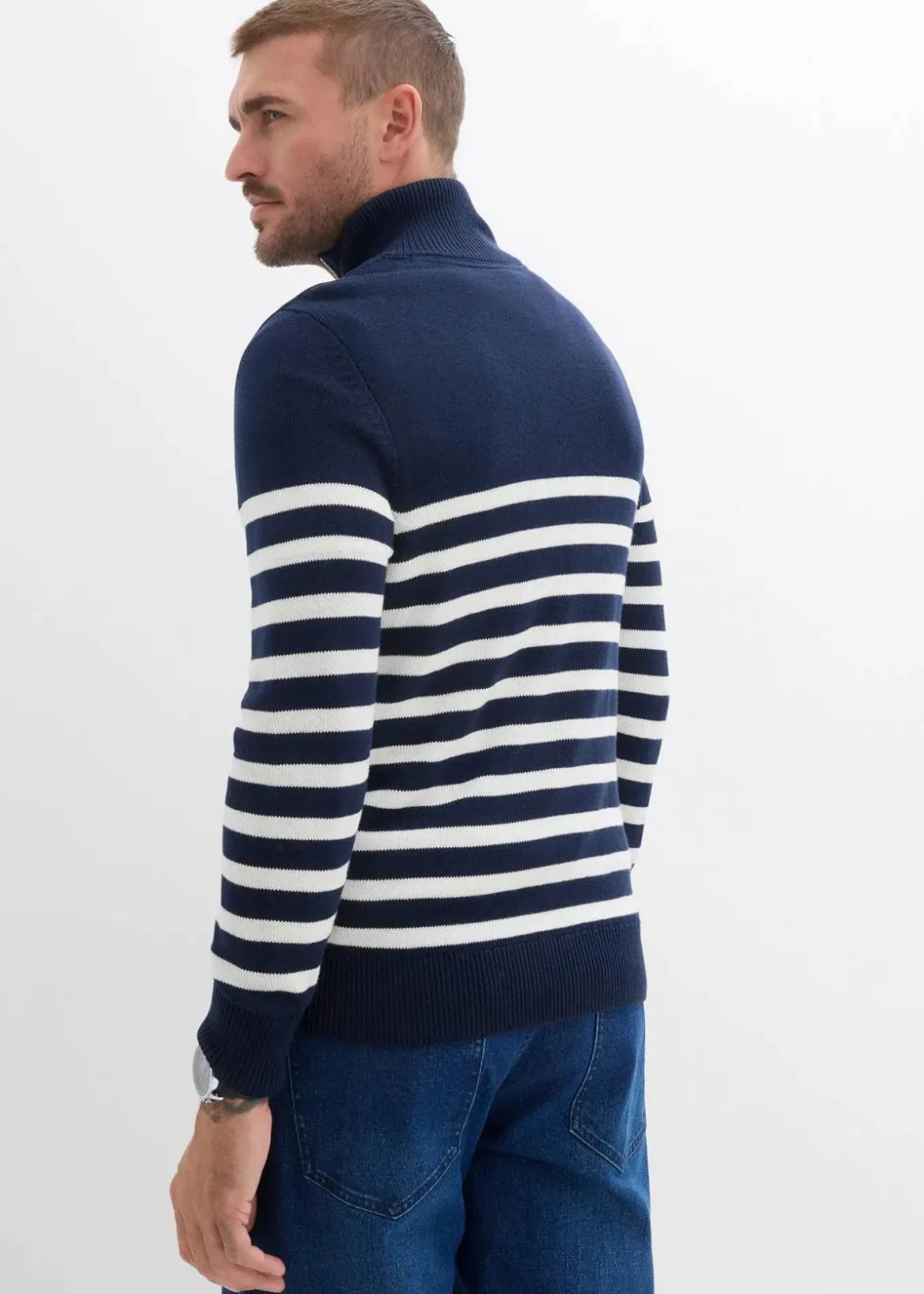 Online Troyer-Pullover aus weichem Baumwollmix Herren Große Größen|Pullover & Strickjacken