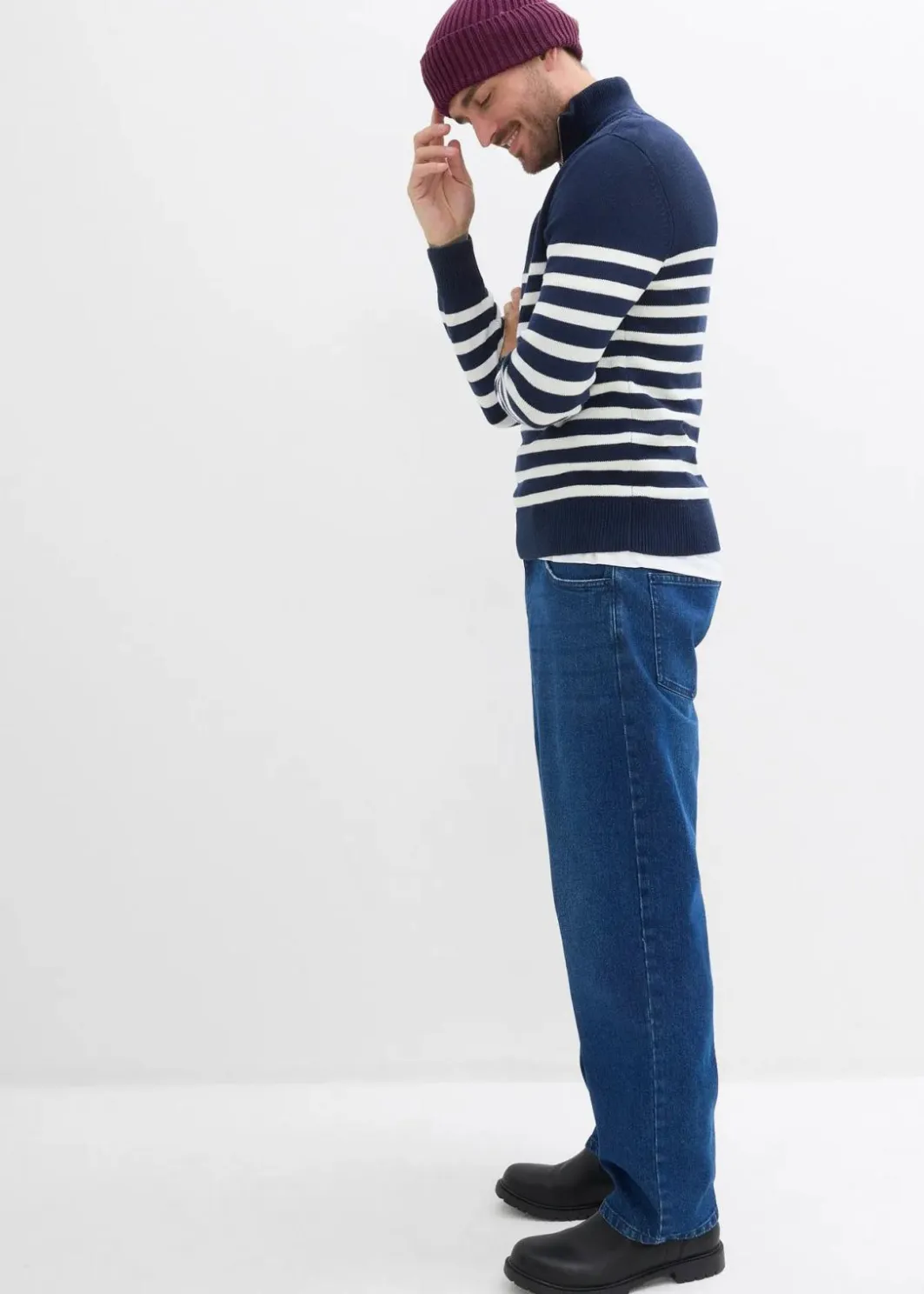 Online Troyer-Pullover aus weichem Baumwollmix Herren Große Größen|Pullover & Strickjacken