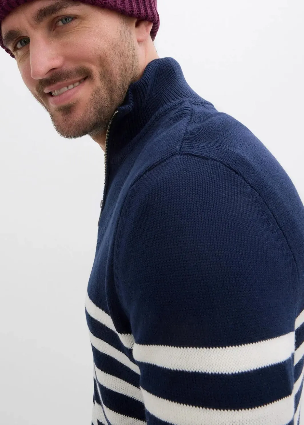 Online Troyer-Pullover aus weichem Baumwollmix Herren Große Größen|Pullover & Strickjacken