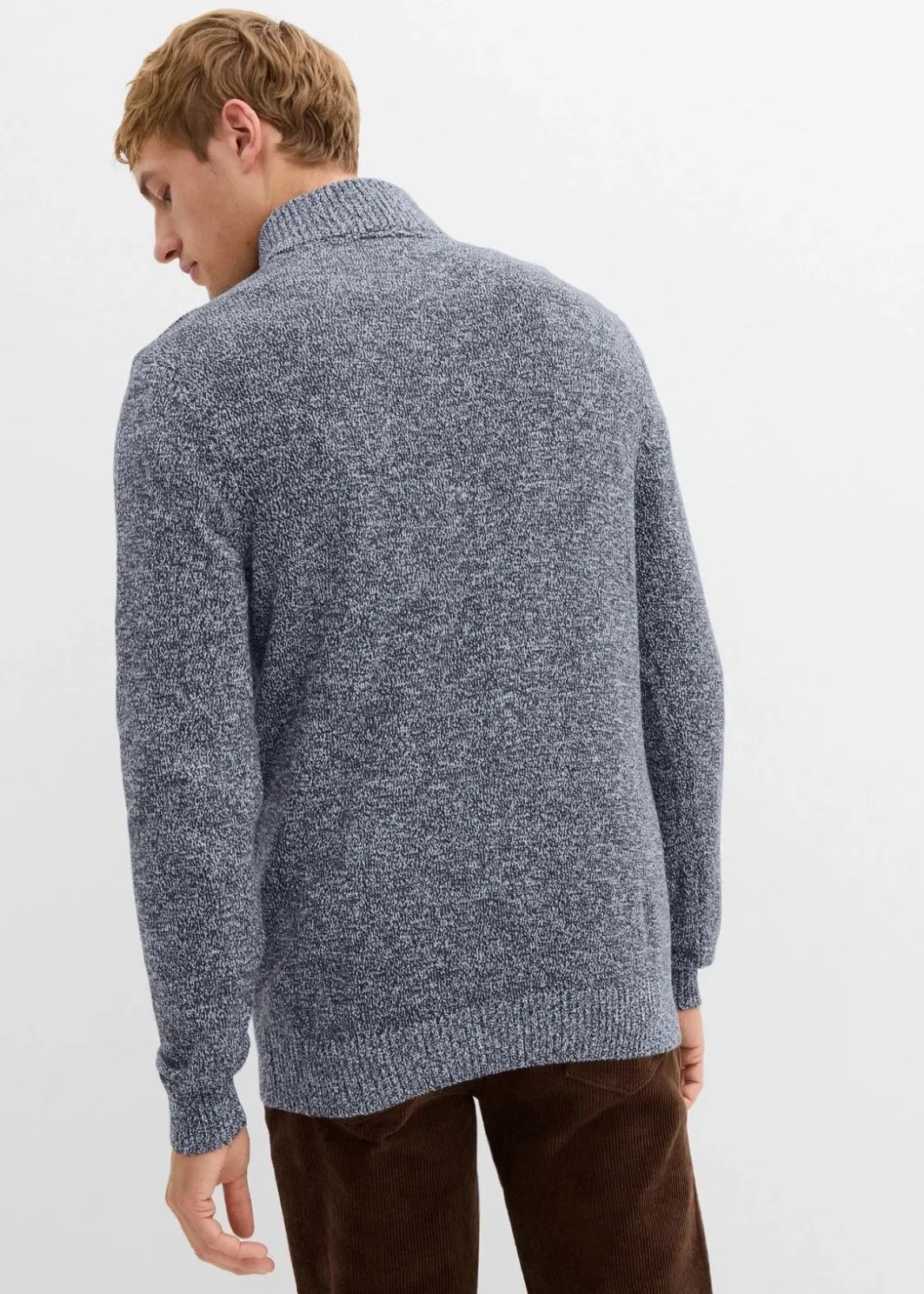 Outlet Troyer-Pullover mit reiner Baumwolle Herren Große Größen|Basics