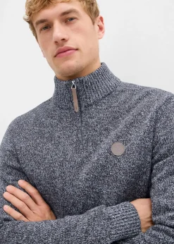 Outlet Troyer-Pullover mit reiner Baumwolle Herren Große Größen|Basics