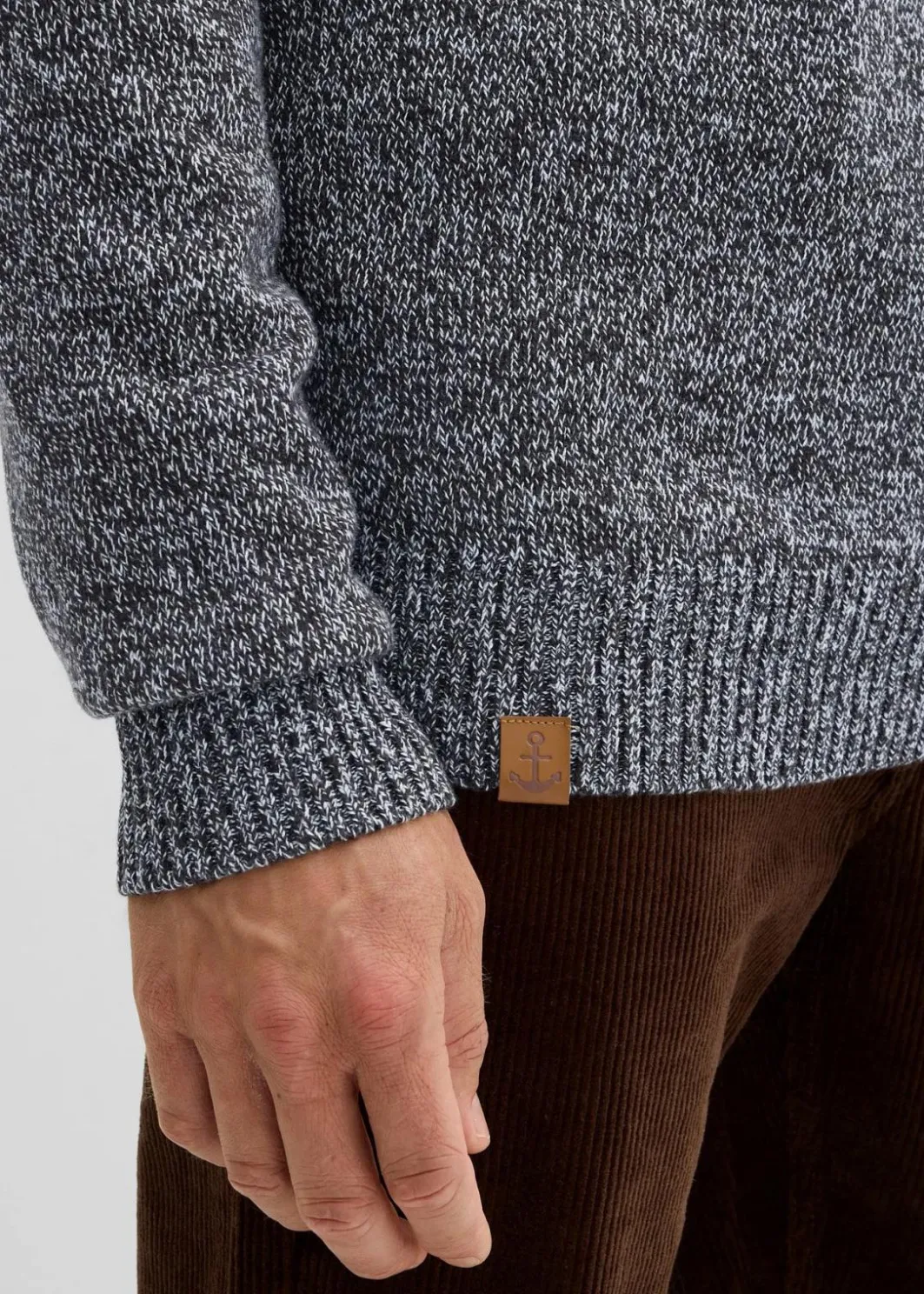 Outlet Troyer-Pullover mit reiner Baumwolle Herren Große Größen|Basics