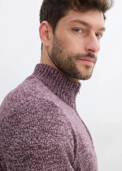Herren bonprix Pullover & Strickjacken|Basics|Troyer-Pullover mit reiner Baumwolle