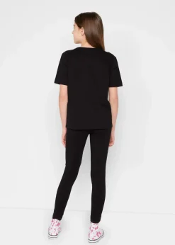 Kinder bonprix Mädchen 9-16 Jahre·Shirts & Blusen|Mädchen 9-16 Jahre·Hosen & Leggings|T-Shirt + Leggings aus reiner Baumwolle (2tlg. Set)