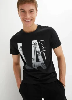 New T-Shirt aus reiner Bio-Baumwolle, Slim Fit Herren Große Größen|Shirts & Polos