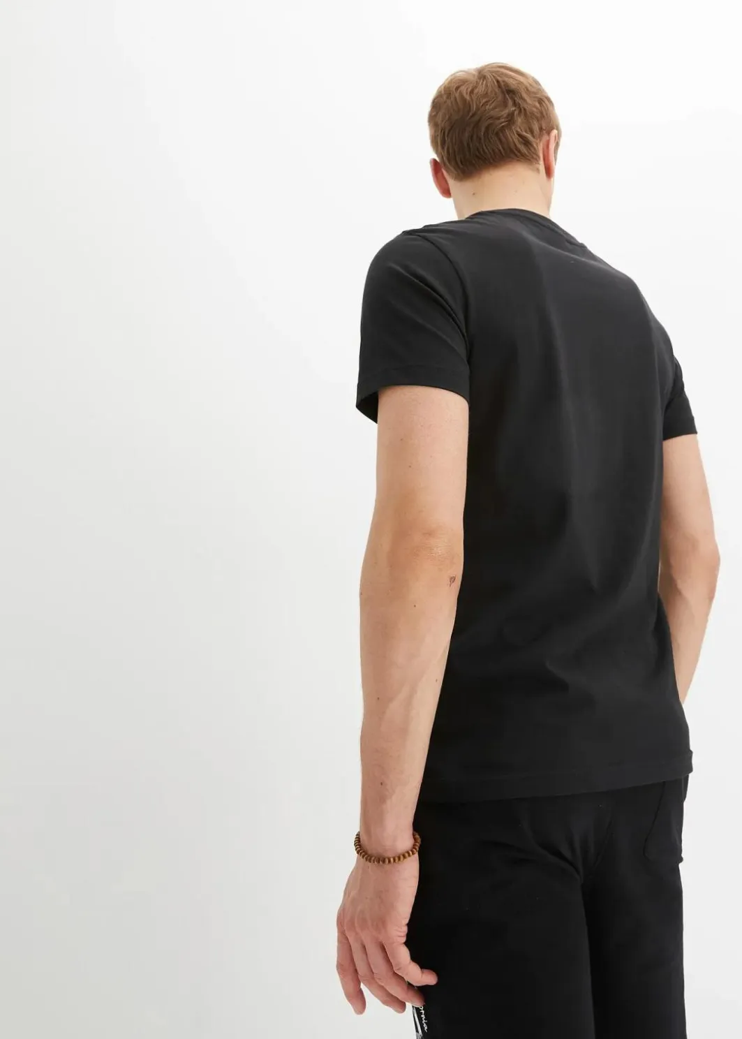 New T-Shirt aus reiner Bio-Baumwolle, Slim Fit Herren Große Größen|Shirts & Polos