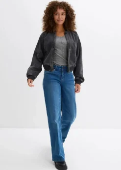 Damen bonprix Nachhaltigere Materialien|Shirts & Tops|T-Shirt aus Baumwoll-Viskose-Mix