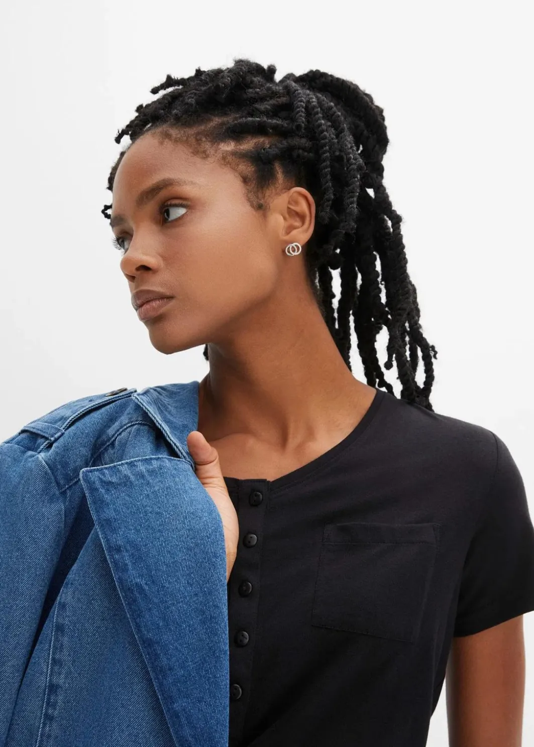 Hot T-Shirt aus Baumwoll-Viskose-Mix Damen Shirts & Tops|Nachhaltigere Materialien