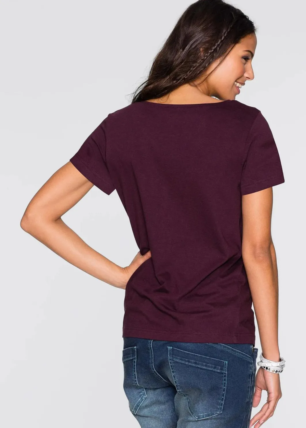 Damen bonprix Shirts & Tops|Nachhaltigere Materialien|T-Shirt aus Baumwoll-Viskose-Mix
