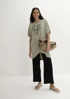 Damen bonprix Nachhaltigere Materialien|Shirts & Tops|T-Shirt aus fließender Viskose