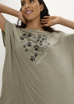 Damen bonprix Nachhaltigere Materialien|Shirts & Tops|T-Shirt aus fließender Viskose