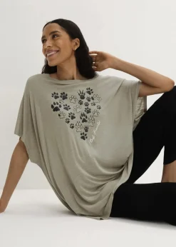 Damen bonprix Nachhaltigere Materialien|Shirts & Tops|T-Shirt aus fließender Viskose