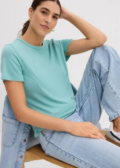Discount T-Shirt aus fließender Viskose Damen Nachhaltigere Materialien|Shirts & Tops