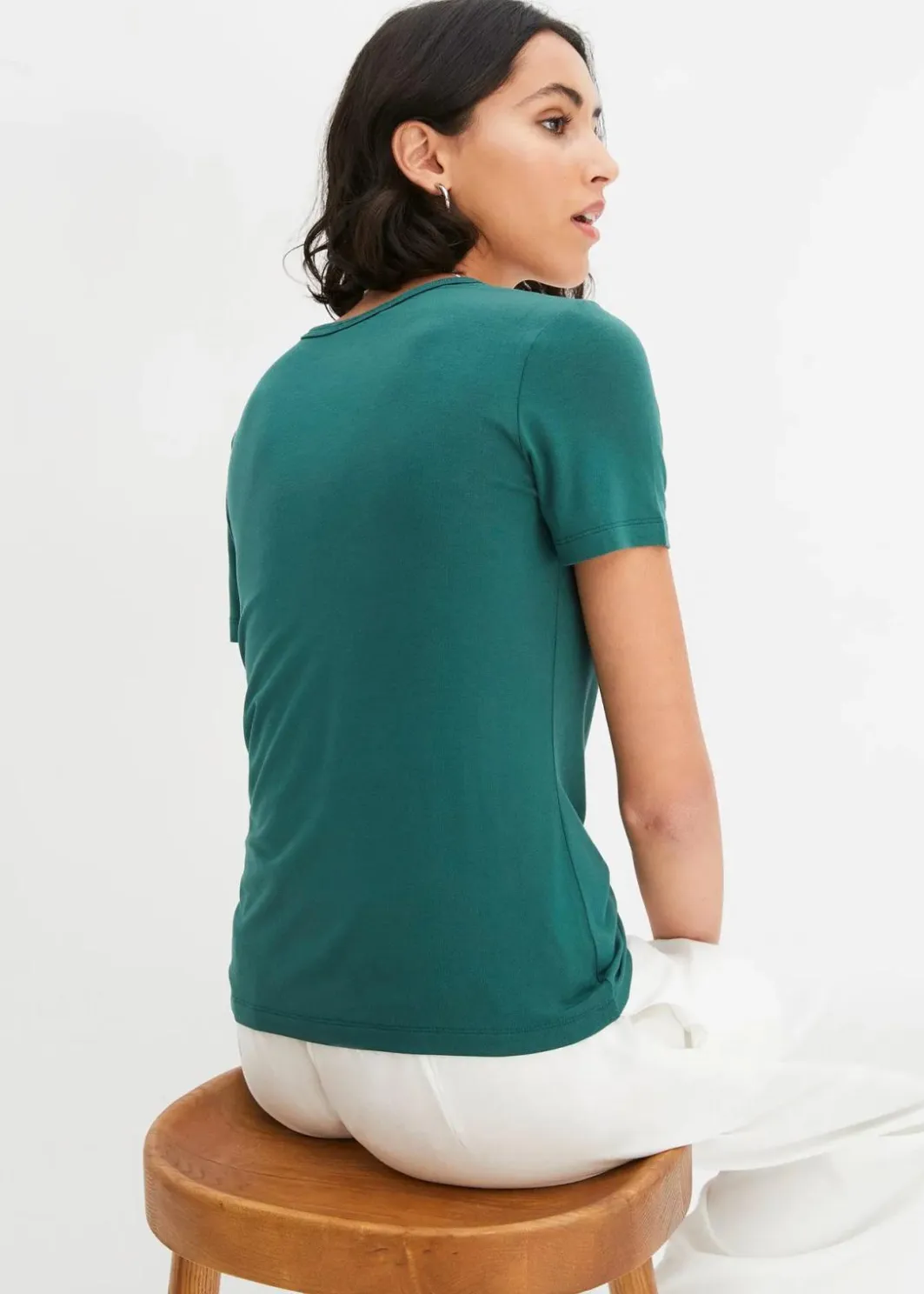 Damen bonprix Nachhaltigere Materialien|Shirts & Tops|T-Shirt aus fließender Viskose