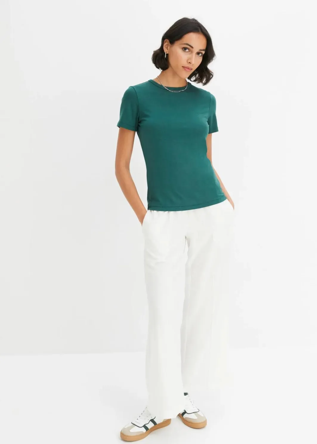 Damen bonprix Nachhaltigere Materialien|Shirts & Tops|T-Shirt aus fließender Viskose