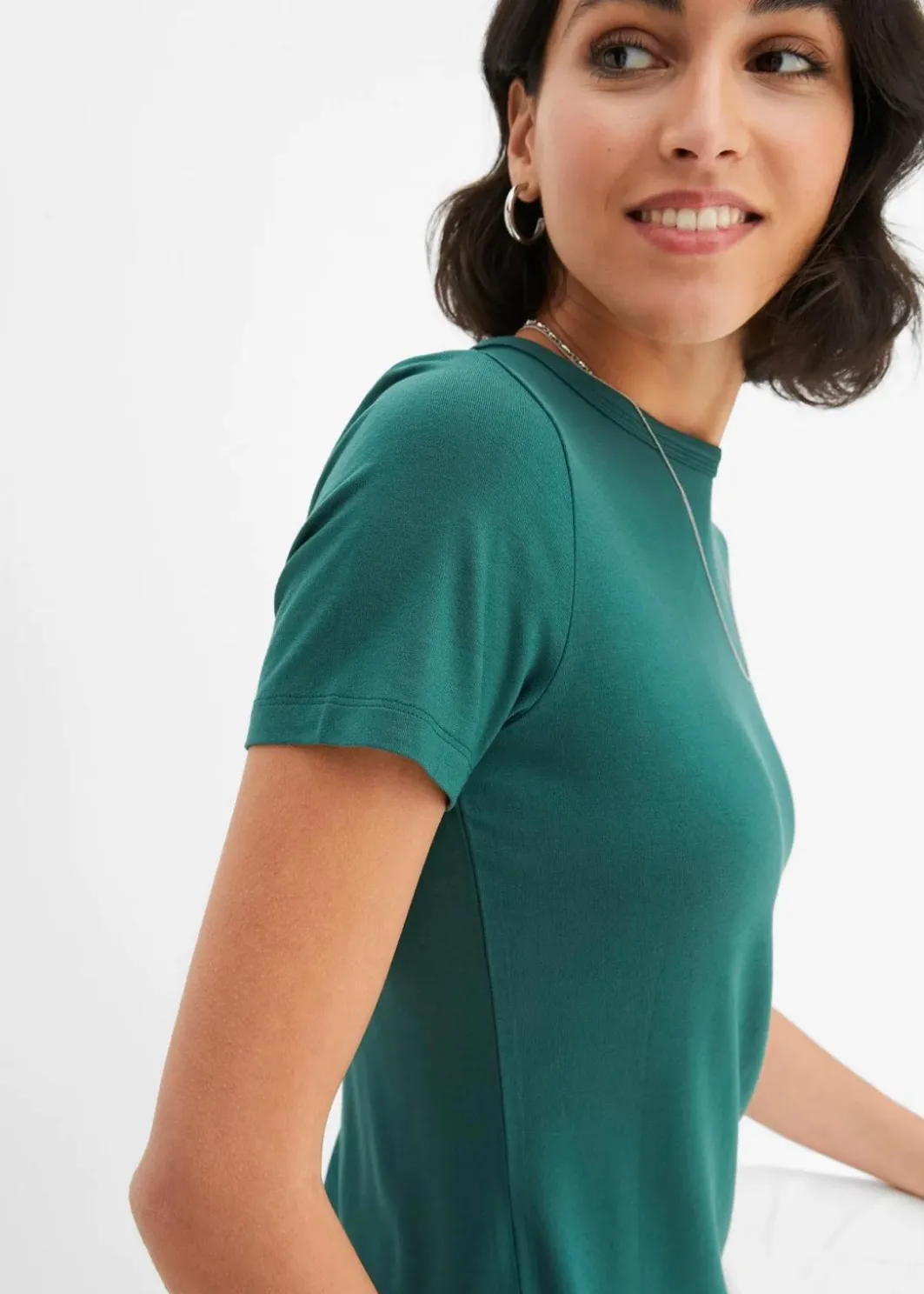 Damen bonprix Nachhaltigere Materialien|Shirts & Tops|T-Shirt aus fließender Viskose