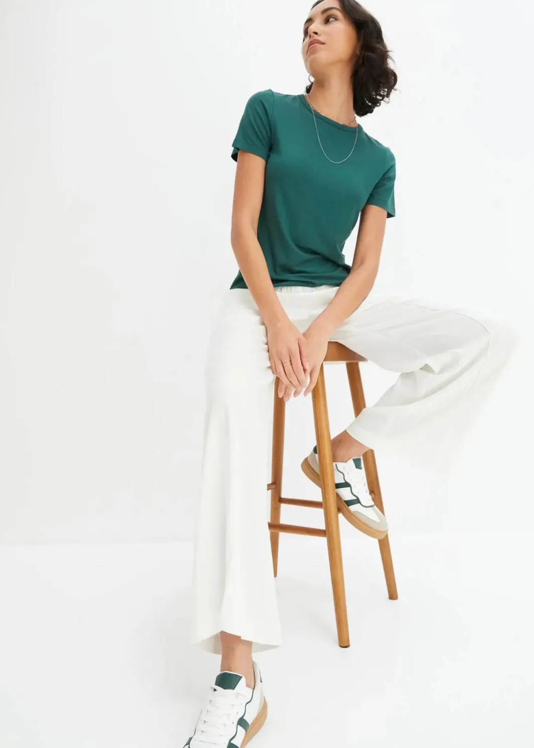 Damen bonprix Nachhaltigere Materialien|Shirts & Tops|T-Shirt aus fließender Viskose