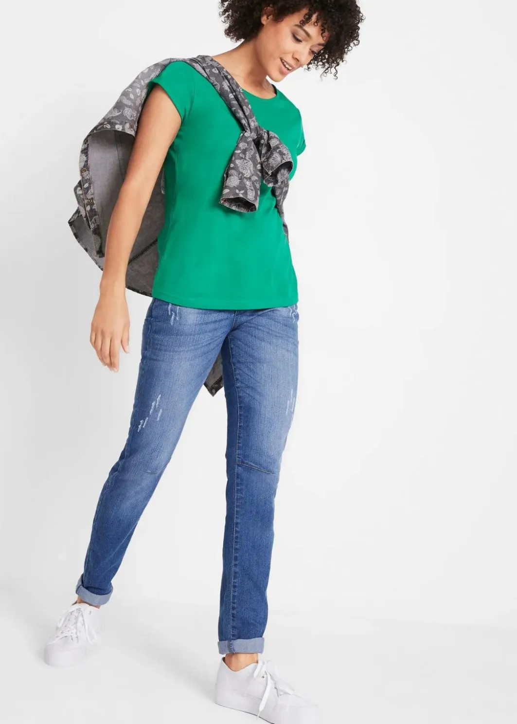 Discount T-Shirt aus reiner Baumwolle Damen Shirts & Tops|Basics