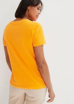 Damen bonprix Shirts & Tops|Basics|T-Shirt aus reiner Baumwolle