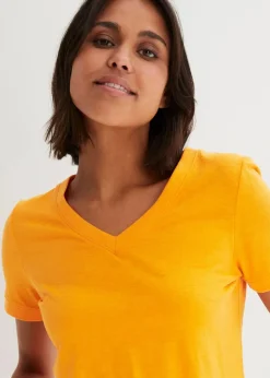 Damen bonprix Shirts & Tops|Basics|T-Shirt aus reiner Baumwolle