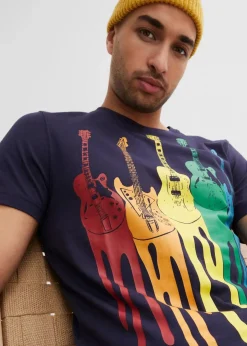 Herren bonprix Große Größen|Shirts & Polos|T-Shirt aus reiner Baumwolle, Slim Fit
