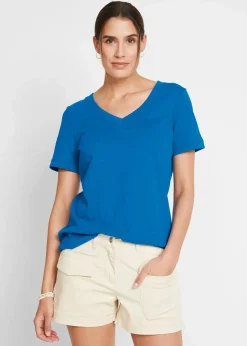 Clearance T-Shirt aus reiner Baumwolle Damen Shirts & Tops|Basics