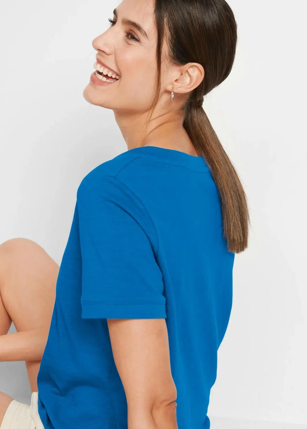 Clearance T-Shirt aus reiner Baumwolle Damen Shirts & Tops|Basics