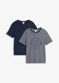 Herren bonprix Große Größen|Shirts & Polos|T-Shirt aus reiner Baumwolle (2er Pack)