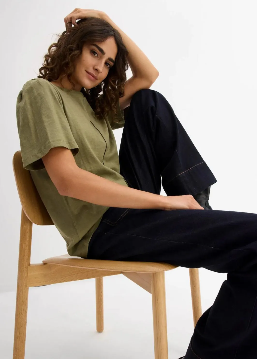 Damen bonprix Shirts & Tops|Nachhaltigere Materialien|T-Shirt aus reiner Baumwolle