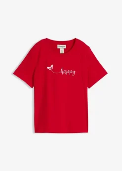 Clearance T-Shirt aus reiner Baumwolle Damen Shirts & Tops