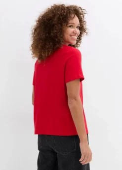 Clearance T-Shirt aus reiner Baumwolle Damen Shirts & Tops
