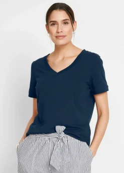 Clearance T-Shirt aus reiner Baumwolle Damen Shirts & Tops|Basics