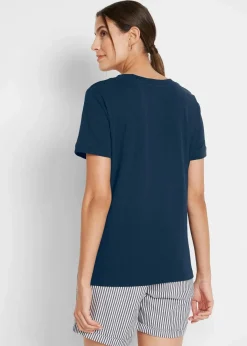 Clearance T-Shirt aus reiner Baumwolle Damen Shirts & Tops|Basics