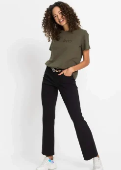 Outlet T-Shirt aus reiner Baumwolle Damen Shirts & Tops