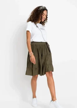 Discount T-Shirt aus reiner Baumwolle Damen Shirts & Tops
