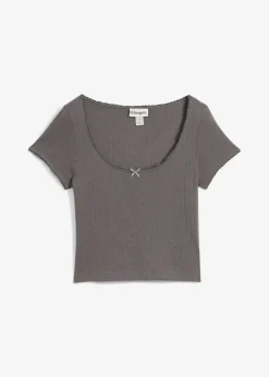 Online T-Shirt aus reiner Baumwolle Damen Shirts & Tops