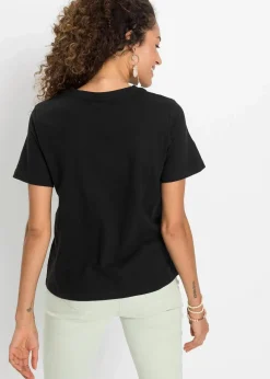 Online T-Shirt aus reiner Baumwolle Damen Shirts & Tops