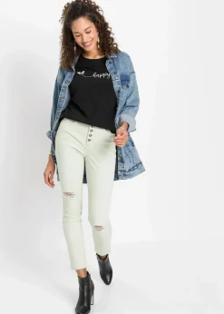 Online T-Shirt aus reiner Baumwolle Damen Shirts & Tops