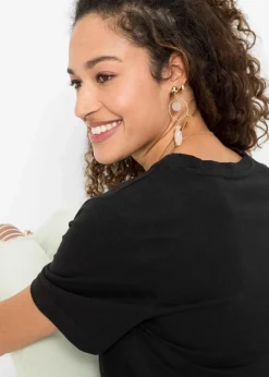 Online T-Shirt aus reiner Baumwolle Damen Shirts & Tops