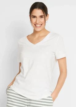 Outlet T-Shirt aus reiner Baumwolle Damen Shirts & Tops|Basics