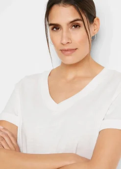 Outlet T-Shirt aus reiner Baumwolle Damen Shirts & Tops|Basics