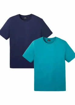 Herren bonprix Große Größen|Basics|T-Shirt aus reiner Baumwolle (2er Pack)