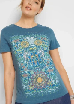 Damen bonprix Nachhaltigere Materialien|Shirts & Tops|T-Shirt aus reiner Baumwolle