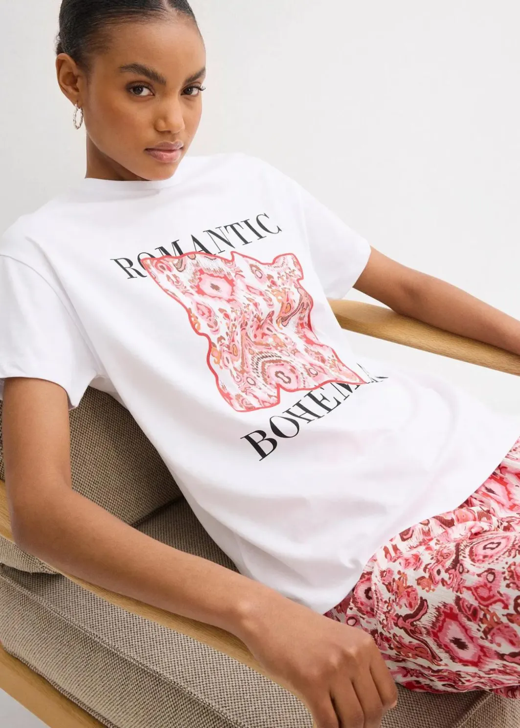 Damen bonprix Shirts & Tops|T-Shirt aus reiner Baumwolle