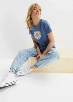 Outlet T-Shirt aus reiner Bio-Baumwolle Damen Nachhaltigere Materialien|Shirts & Tops