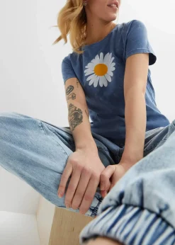 Outlet T-Shirt aus reiner Bio-Baumwolle Damen Nachhaltigere Materialien|Shirts & Tops
