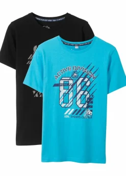 Kinder bonprix Jungen 9-16 Jahre·Mehrfachpacks|Jungen 9-16 Jahre·Shirts|T-Shirt aus reiner Bio-Baumwolle (2er Pack)