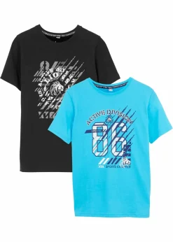 Kinder bonprix Jungen 9-16 Jahre·Mehrfachpacks|Jungen 9-16 Jahre·Shirts|T-Shirt aus reiner Bio-Baumwolle (2er Pack)