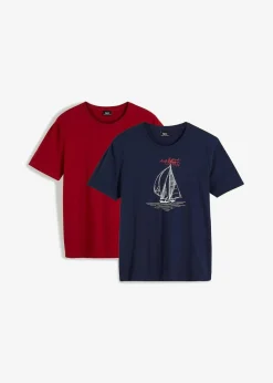 Herren bonprix Große Größen|Shirts & Polos|T-Shirt aus reiner Bio-Baumwolle (2er Pack)